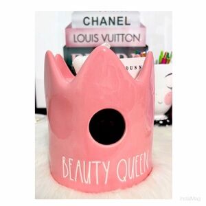 NEW Rae Dunn Beauty Queen Birdhouse Home Decor Ceramic Pink